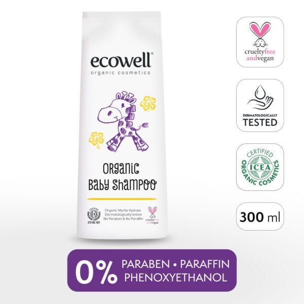 ECOWELL органичен бебешки шампоан 300 мл.
