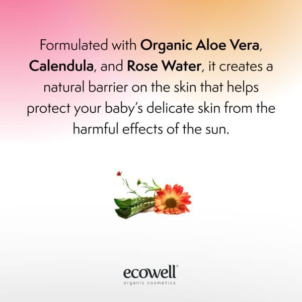 ECOWELL бебешки слънцезащитен крем +SPF 50  110 гр. — снимка 4